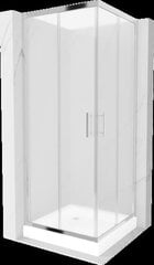 Dušas kabīne Mexen Rio ar paliktni un sifonu, matēta, Hromēta, 80 x 80 cm cena un informācija | Dušas kabīnes | 220.lv