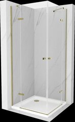 Dušas kabīne Mexen Roma DUO ar paliktni un sifonu, Gold+White/Gold, 100 x 90 cm cena un informācija | Dušas kabīnes | 220.lv