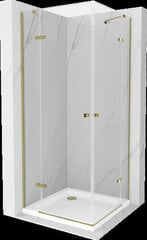 Dušas kabīne Mexen Roma ar paliktni un sifonu, Gold+White/Gold, 70 x 70 cm cena un informācija | Dušas kabīnes | 220.lv