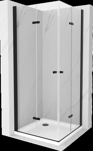 Dušas kabīne Mexen Lima DUO ar paliktni un sifonu, Black, 100 x 100 cm cena un informācija | Dušas kabīnes | 220.lv