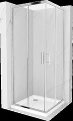 Dušas kabīne Mexen Rio F ar paliktni un sifonu, Hroma+Balta/Hroma, 80 x 80 cm cena un informācija | Dušas kabīnes | 220.lv
