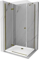Dušas kabīne Mexen Roma ar paliktni un sifonu, Gold+White/Gold, 90 x 70 cm cena un informācija | Dušas kabīnes | 220.lv