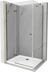 Dušas kabīne Mexen Roma ar paliktni un sifonu, Gold+White/Gold, 80 x 70 cm cena un informācija | Dušas kabīnes | 220.lv