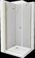 Dušas kabīne Mexen Lima ar paliktni un sifonu, Gold+White/Gold, 100 x 100 cm cena un informācija | Dušas kabīnes | 220.lv