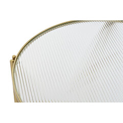 Mazs galdiņš DKD Home Decor Stikls Metāls (80 x 80 x 42,5 cm) cena un informācija | Žurnālgaldiņi | 220.lv