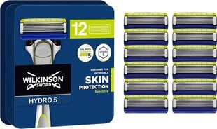 Skuvekļa galviņas Wilkinson Sword Hydro 5, 12 gab. cena un informācija | Skūšanās piederumi, kosmētika | 220.lv