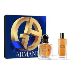 Komplekts vīriešiem Giorgio Armani Stronger With You EDT 30 ml + EDT 15 ml cena un informācija | Vīriešu smaržas | 220.lv