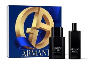 Komplekts vīriešiem Giorgio Armani Code Pour Homme EDT 50 ml + 15 ml EDT cena un informācija | Giorgio Armani Smaržas, kosmētika | 220.lv