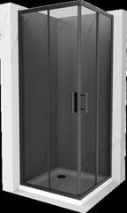 Dušas kabīne Mexen Rio F ar paliktni un sifonu, Black/Graphite+White/Black, 80 x 80 cm cena un informācija | Dušas kabīnes | 220.lv