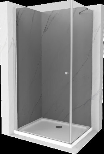 Dušas kabīne Mexen Pretoria ar paliktni un sifonu, Graphite+White/Chrome, 80 x 110 cm цена и информация | Dušas kabīnes | 220.lv