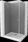Dušas kabīne Mexen Pretoria ar paliktni un sifonu, Graphite+White/Chrome, 80 x 110 cm цена и информация | Dušas kabīnes | 220.lv