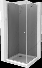Dušas kabīne Mexen Pretoria ar paliktni un sifonu, Graphite+White/Chrome, 70 x 70 cm cena un informācija | Dušas kabīnes | 220.lv
