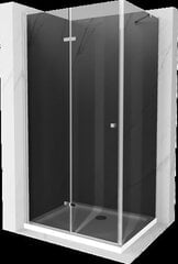 Dušas kabīne Mexen Lima ar paliktni un sifonu, Graphite+White/Chrome, 100 x 120 cm cena un informācija | Dušas kabīnes | 220.lv