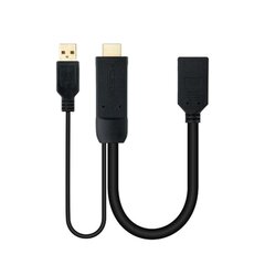 Nanocable DisplayPort/HDMI 0.2 m cena un informācija | Kabeļi un vadi | 220.lv