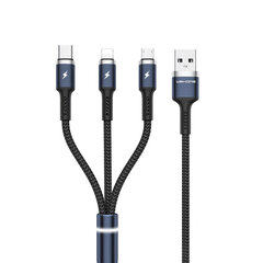 Wekome USB-A/Lightning USB-C/Micro USB, 1.2 m цена и информация | Кабели и провода | 220.lv