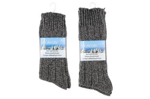 Шерстяные носки для мужчин Acces, 2 пары 39-42, серые цена и информация | Мужские носки | 220.lv