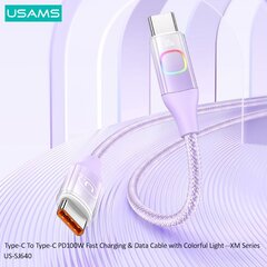 Usams XM Series 100W PD type-C to type-C 1.2M цена и информация | Кабели для телефонов | 220.lv