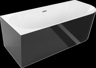 Vanna Mexen Mia, kreisās puses, 170 x 80 cm, White/Black+Chrome цена и информация | Ванны | 220.lv