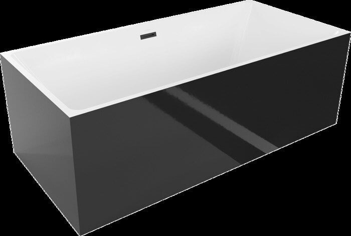 Vanna Mexen Nita,170 x 80 cm, White/Black+Black cena un informācija | Vannas | 220.lv