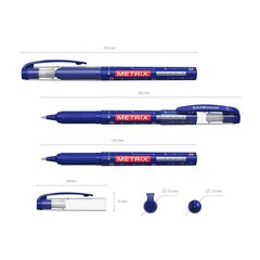 Ручка-роллер METRIX, ErichKrause, толщина 0,5мм, синяя сп. цена и информация | Письменные принадлежности | 220.lv