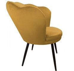 Auduma krēsls, Shell Decorates, dzeltens цена и информация | Кресла в гостиную | 220.lv