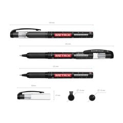 Pildspalva-rullītis Metrix ErichKrause, 0,5mm, melna cena un informācija | Rakstāmpiederumi | 220.lv