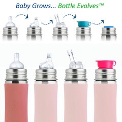 Barošanas pudelīte Pura Kiki, 3+ mēn, 325 ml, rose cena un informācija | Bērnu pudelītes un to aksesuāri | 220.lv