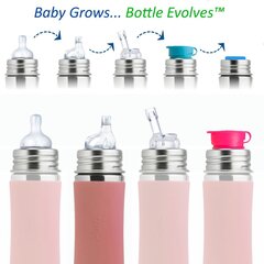 Dzeramā pudelīte Pura Kiki, 6+ mēn, 325 ml, rose cena un informācija | Bērnu pudelītes un to aksesuāri | 220.lv
