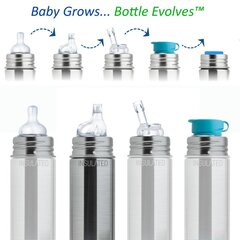 Termiskā pudelīte Pura Kiki, 6+ mēn, 260 ml, natural with ocean bumper cena un informācija | Bērnu pudelītes un to aksesuāri | 220.lv