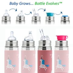 Termiskā pudele ar salmiņu Pura Kiki, 9+ mēn, 260 ml, unicorn cena un informācija | Bērnu pudelītes un to aksesuāri | 220.lv