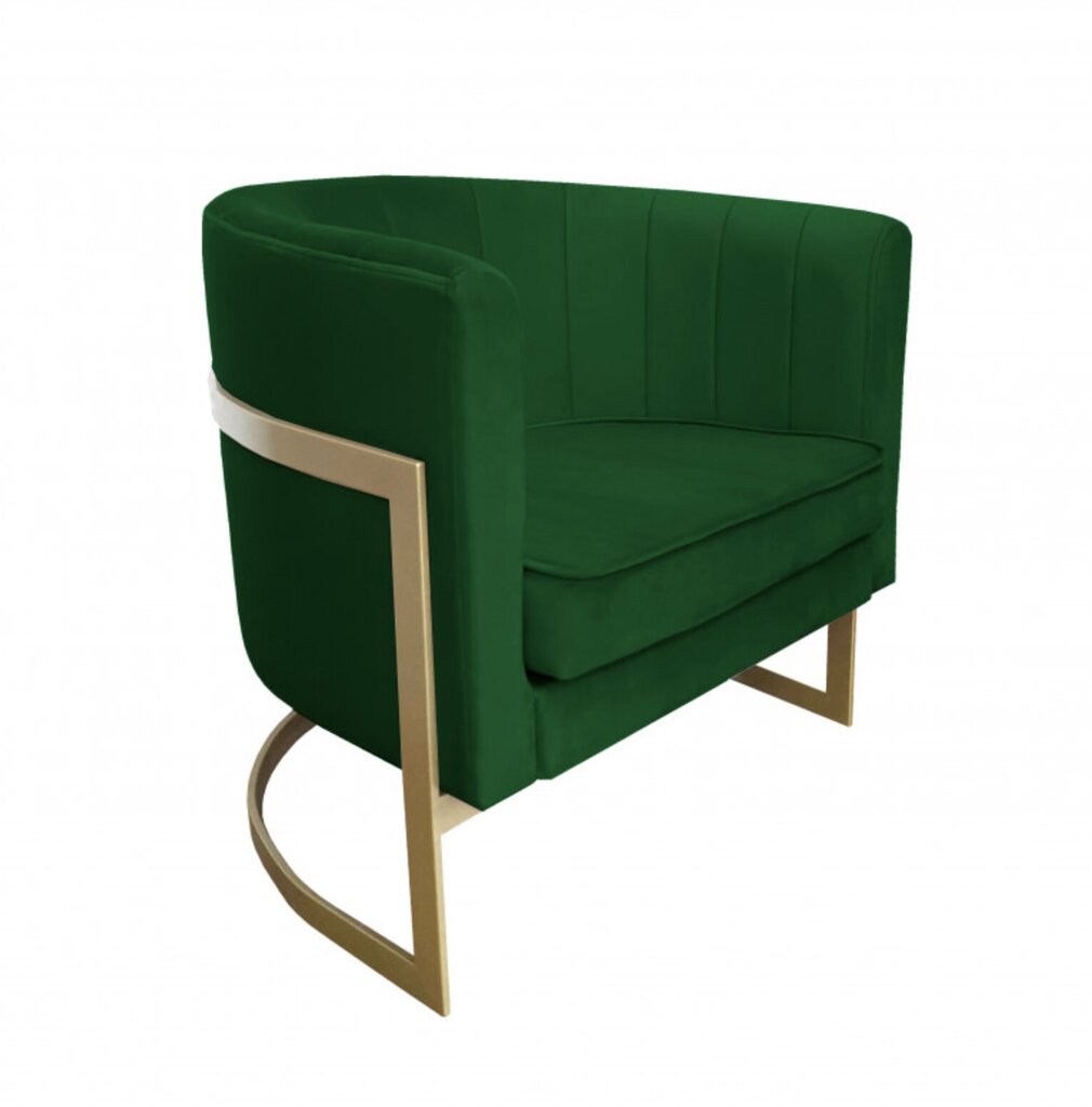 Auduma krēsls, Glamour Decorates, zaļš цена и информация | Atpūtas krēsli | 220.lv