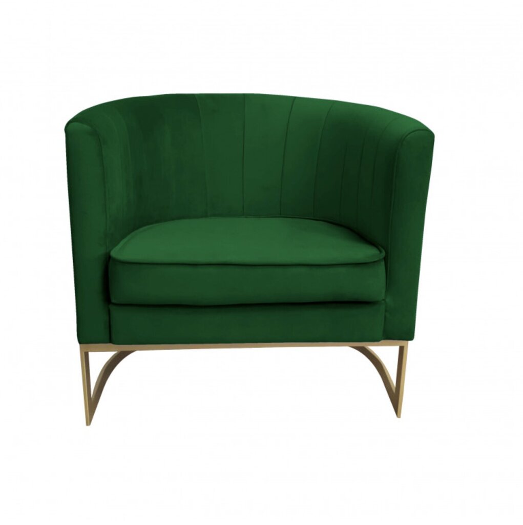 Auduma krēsls, Glamour Decorates, zaļš cena un informācija | Atpūtas krēsli | 220.lv