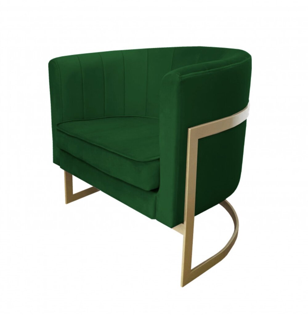 Auduma krēsls, Glamour Decorates, zaļš цена и информация | Atpūtas krēsli | 220.lv