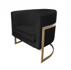 Auduma krēsls, Glamour Decorates, melns цена и информация | Кресла в гостиную | 220.lv