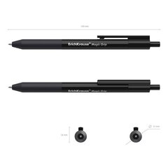 Dzēšamā automātiskā gēla pildspalva Magic Grip ErichKrause, 0.5mm, melna cena un informācija | Rakstāmpiederumi | 220.lv
