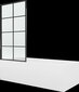Vanna Mexen Vega ar apdari un stikla sienu, 180x80 cm + 70 cm, white+I/swing/black grid cena un informācija | Vannas | 220.lv
