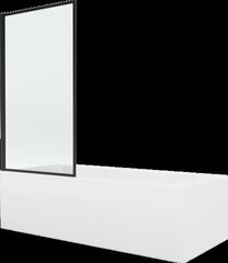 Vanna Mexen Vega ar apdari un stikla sienu, 180x80 cm + 70 cm, white+I/swing/black frame cena un informācija | Vannas | 220.lv