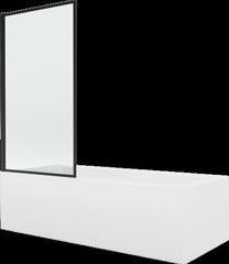 Vanna Mexen Vega ar apdari un stikla sienu, 180x80 cm + 70 cm, white+I/fix/black frame cena un informācija | Vannas | 220.lv