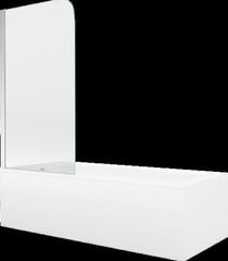 Vanna Mexen Vega ar apdari un stikla sienu, 180x80 cm + 80 cm, white+I/swing/chrome cena un informācija | Vannas | 220.lv