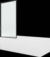 Vanna Mexen Vega ar apdari un stikla sienu, 170x70 cm + 80 cm, white+I/swing/black frame cena un informācija | Vannas | 220.lv