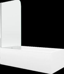Vanna Mexen Vega ar apdari un stikla sienu, 170x70 cm + 80 cm, white+I/swing/chrome cena un informācija | Vannas | 220.lv