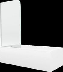Vanna Mexen Vega ar apdari un stikla sienu, 170x70 cm + 75 cm, white+I/swing/chrome cena un informācija | Vannas | 220.lv