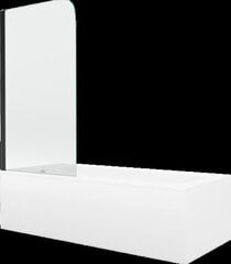 Vanna Mexen Vega ar apdari un stikla sienu, 170x70 cm + 70 cm, white+I/swing/black cena un informācija | Vannas | 220.lv