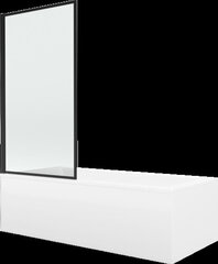Vanna Mexen Cubik ar apdari un stikla sienu, 170x70 cm + 80 cm, white+I/fix/black frame cena un informācija | Vannas | 220.lv