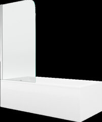 Vanna Mexen Cubik ar apdari un stikla sienu, 170x70 cm + 70 cm, white+I/swing/chrome cena un informācija | Vannas | 220.lv