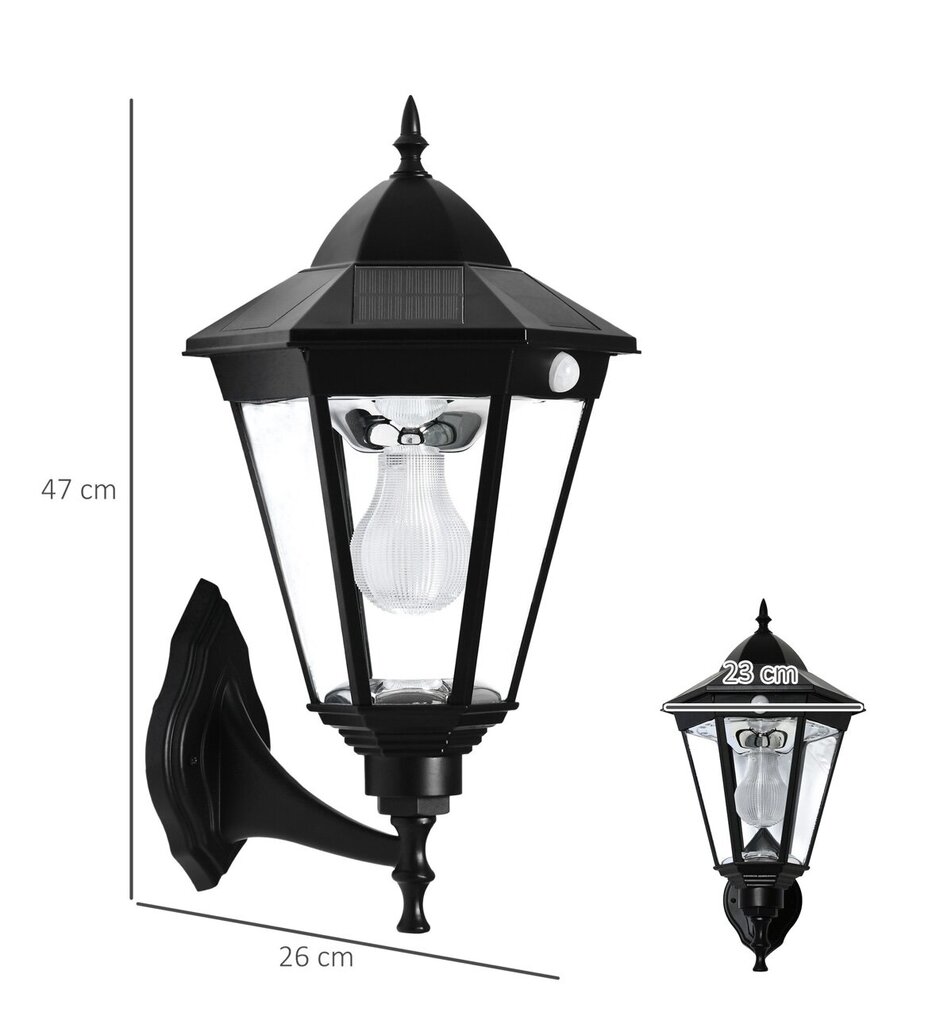 Sienas lampa B30-015BK cena un informācija | Āra apgaismojums | 220.lv