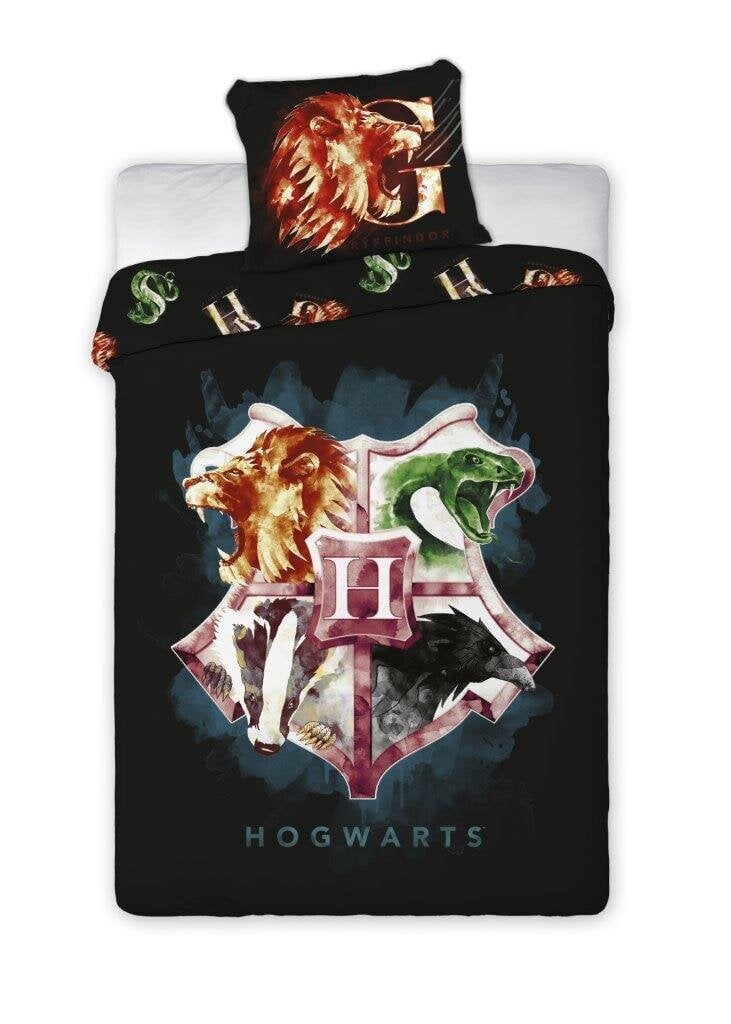 Bērnu gultas veļas komplekts Harry Potter, 140x200, 2 daļas cena un informācija | Bērnu gultas veļa | 220.lv