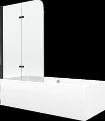 Vanna Mexen Cubik ar apdari un stikla sienu, 170x80 cm + 100 cm, white+II/black cena un informācija | Vannas | 220.lv