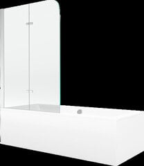 Vanna Mexen Cube ar apdari un stikla sienu, 170x80 cm + 80 cm, Balta+II/hroma cena un informācija | Vannas | 220.lv