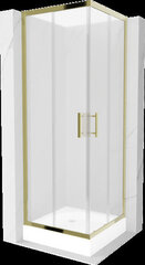Dušas kabīne Mexen Rio ar paliktni un sifonu, matēta, Gold, 70 x 70 cm cena un informācija | Dušas kabīnes | 220.lv